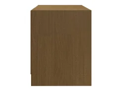 Mueble para TV de madera maciza pino marrón miel 80x31x39 cm