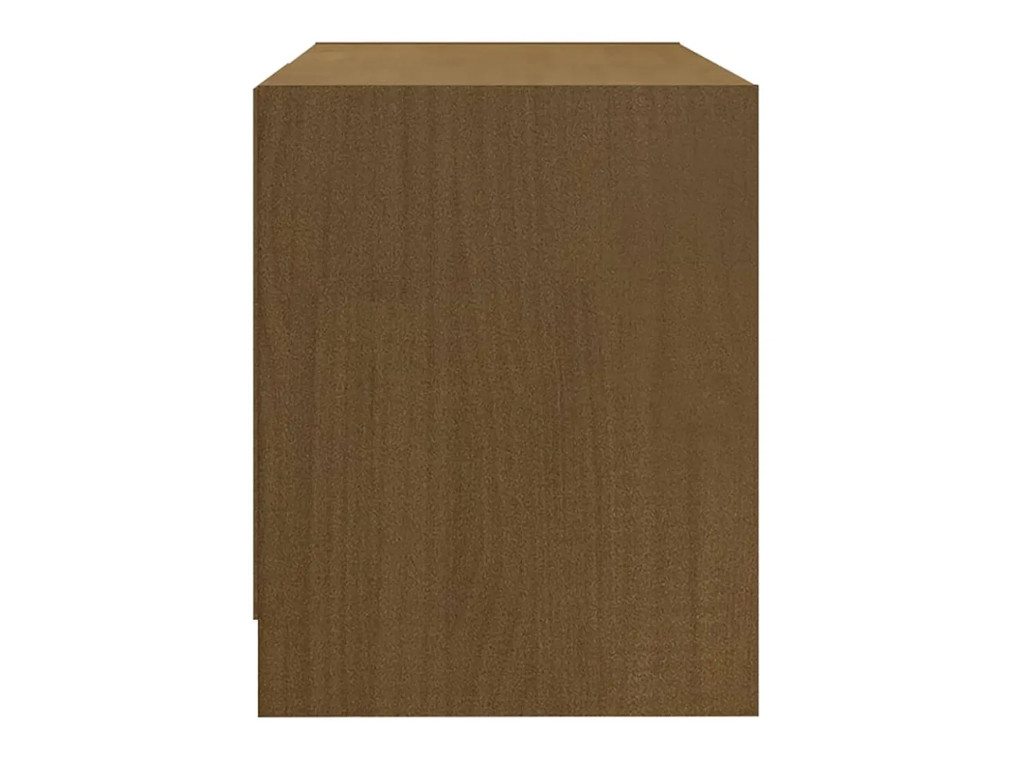 Mueble para TV de madera maciza pino marrón miel 80x31x39 cm