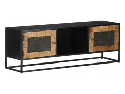 Mueble para TV de madera maciza de mango rugosa 120x30x40 cm