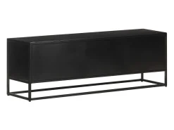 Mueble para TV de madera maciza de mango rugosa 120x30x40 cm