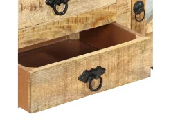 Mueble para TV de madera maciza de mango rugosa 110x30x45 cm