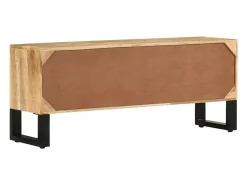 Mueble para TV de madera maciza de mango rugosa 110x30x45 cm