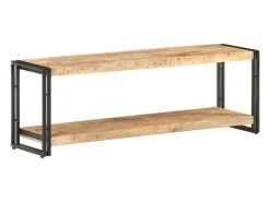 Mueble para TV de madera maciza de mango rugosa 120x30x40 cm