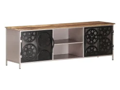 Mueble para TV de madera de mango rugosa 120x30x40 cm