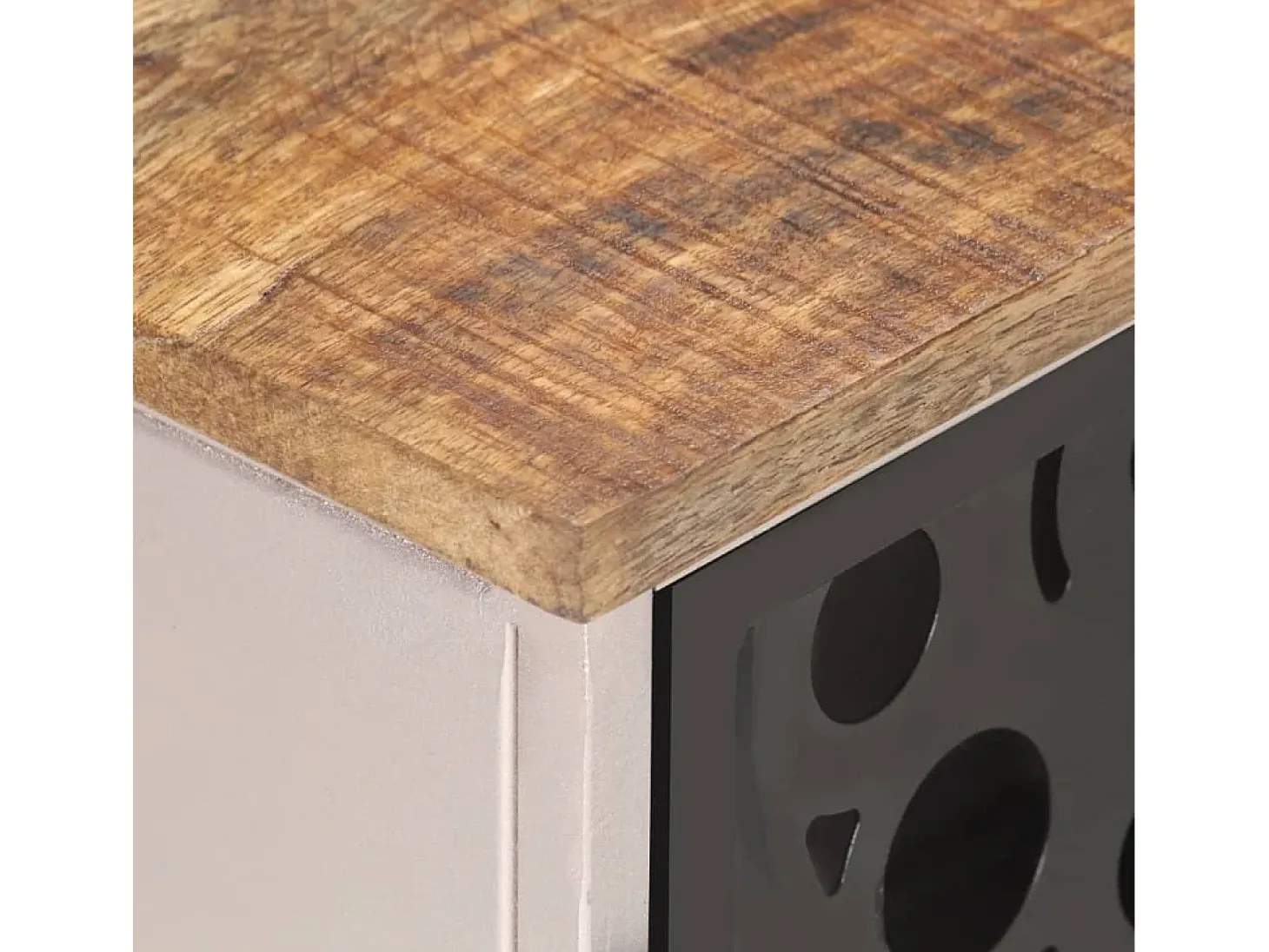 Mueble para TV de madera de mango rugosa 120x30x40 cm