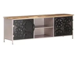 Mueble para TV de madera de mango rugosa 120x30x40 cm