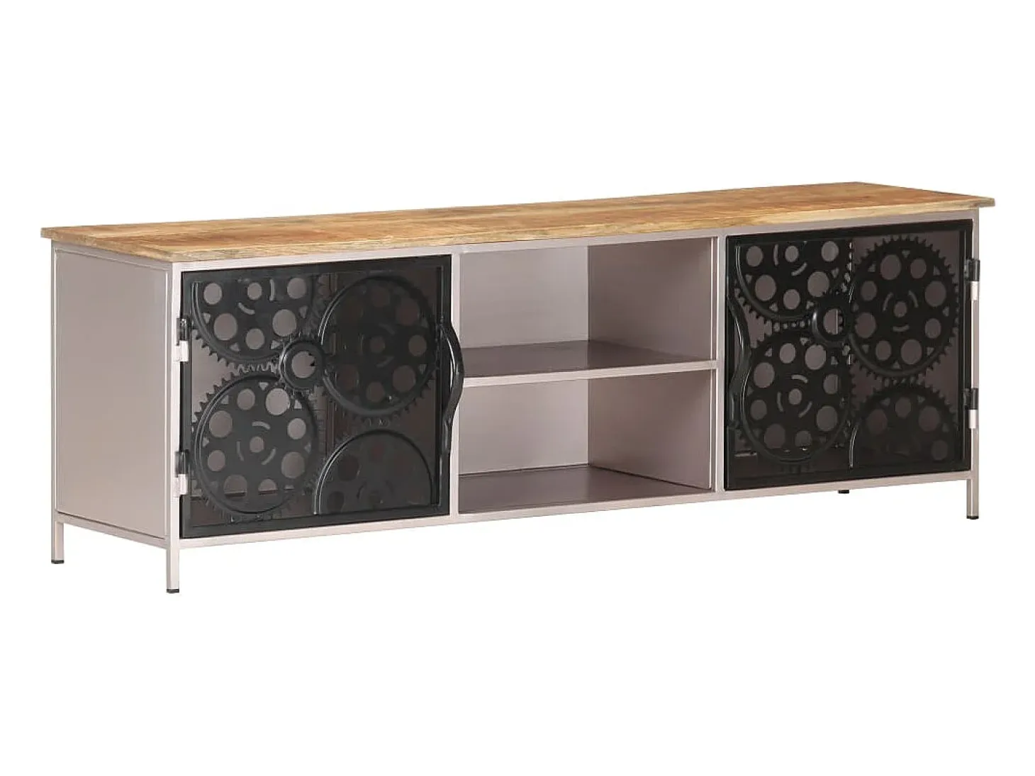 Mueble para TV de madera de mango rugosa 120x30x40 cm
