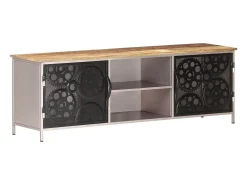 Mueble para TV de madera de mango rugosa 120x30x40 cm