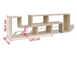 Mueble para TV en forma de L color roble