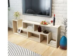 Mueble para TV en forma de L color roble