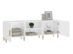 Mueble para TV madera contrachapada blanco 150x30x50 cm ES23470