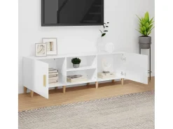 Mueble para TV madera contrachapada blanco 150x30x50 cm ES23470