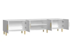 Mueble para TV madera contrachapada blanco 180x31,5x40 cm
