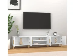 Mueble para TV madera contrachapada blanco 180x31,5x40 cm