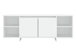 Mueble para TV madera contrachapada blanco 130x35x50 cm