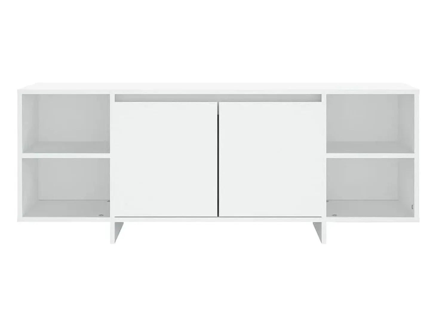 Mueble para TV madera contrachapada blanco 130x35x50 cm