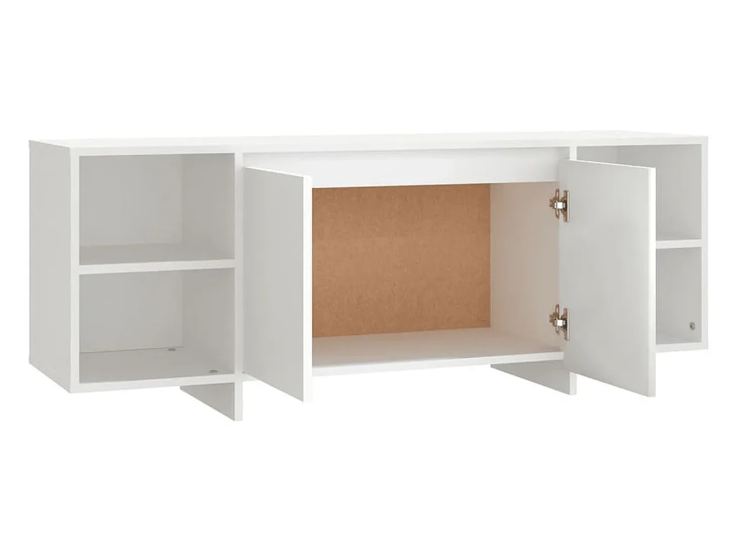 Mueble para TV madera contrachapada blanco 130x35x50 cm