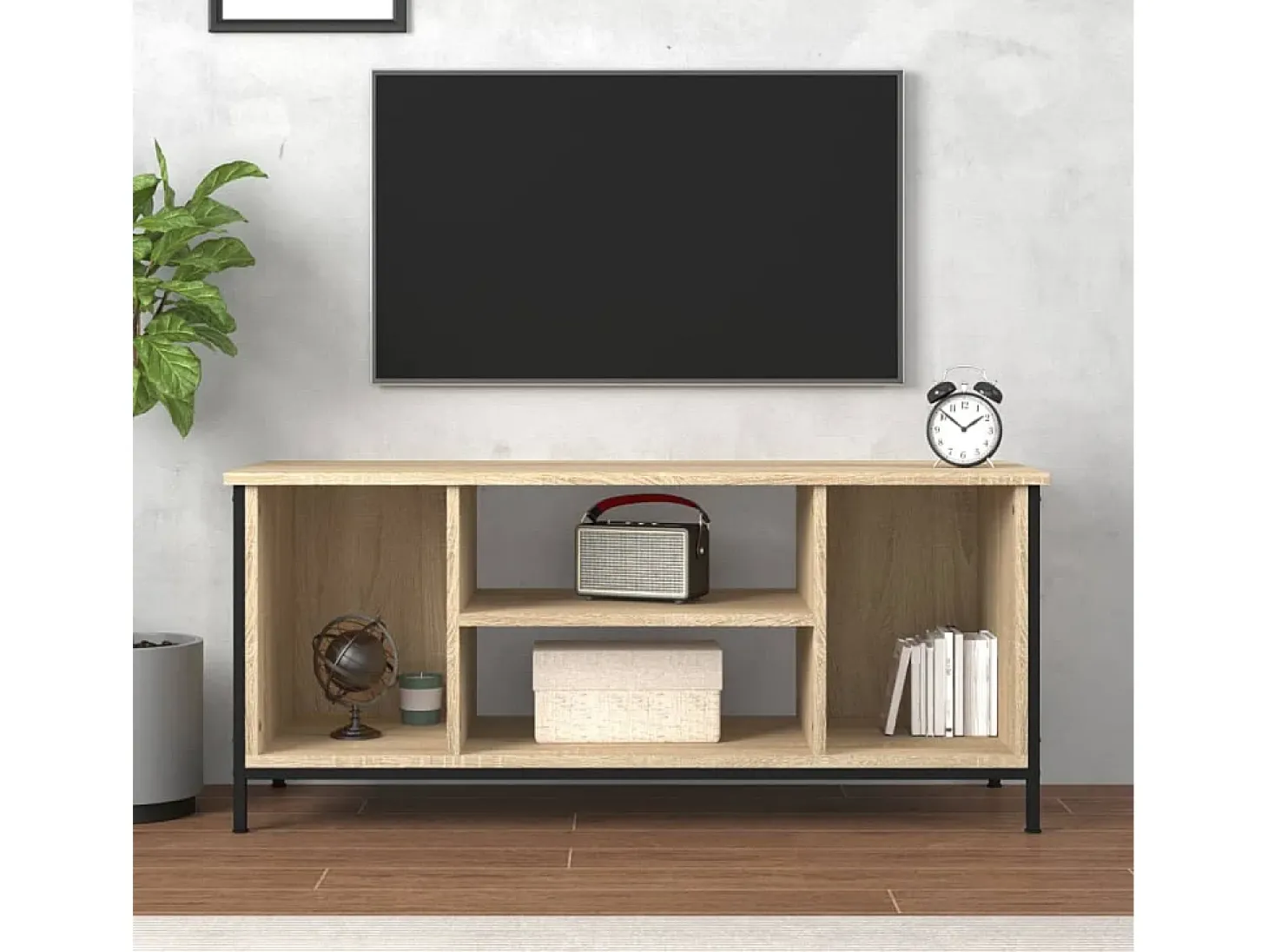 Mueble para TV madera contrachapada roble Sonoma 102x35x45 cm ES511687