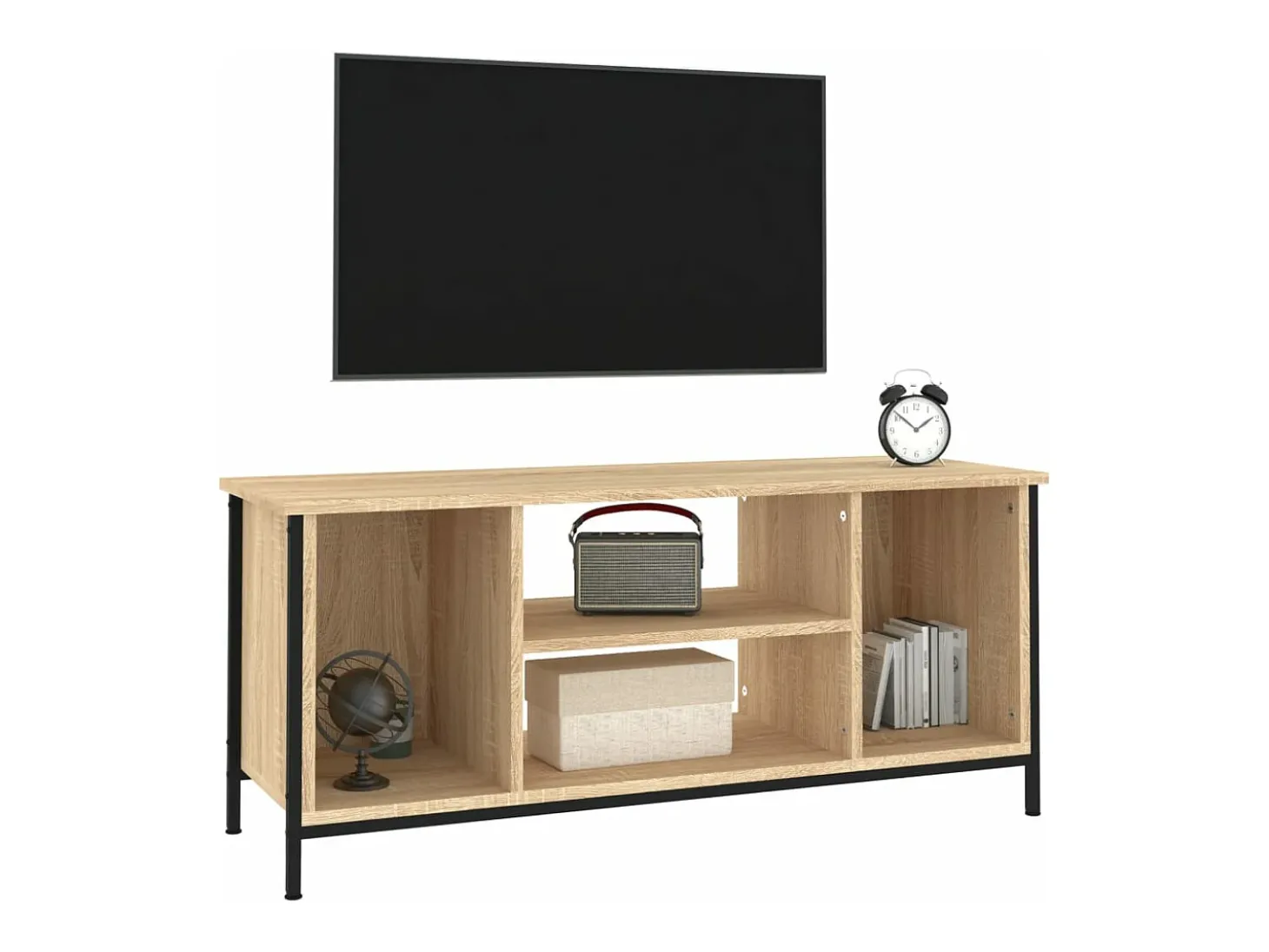 Mueble para TV madera contrachapada roble Sonoma 102x35x45 cm ES511687