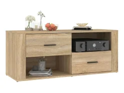 Mueble para TV madera contrachapada color roble 100x35x40 cm ES14582
