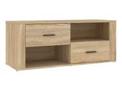 Mueble para TV madera contrachapada color roble 100x35x40 cm ES14582