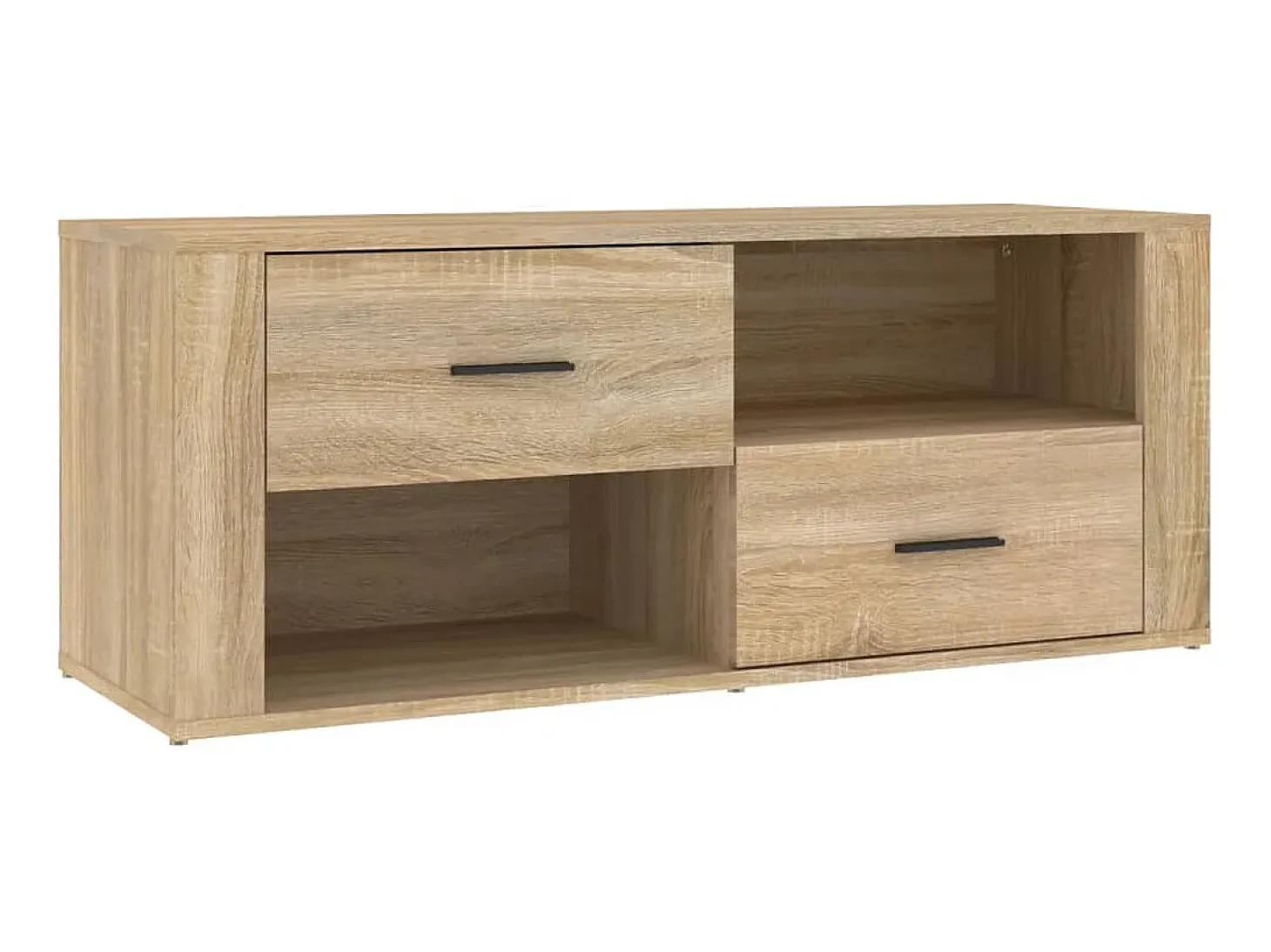 Mueble para TV madera contrachapada color roble 100x35x40 cm ES14582