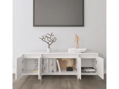 Mueble para TV madera contrachapada blanco 120x30x40,5 cm ES93723
