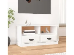 Mueble para TV madera contrachapada blanco 93x35,5x45 cm