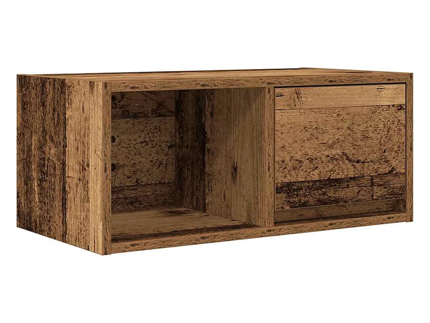 Mueble para TV madera contrachapada envejecida 60x31x25,5 cm