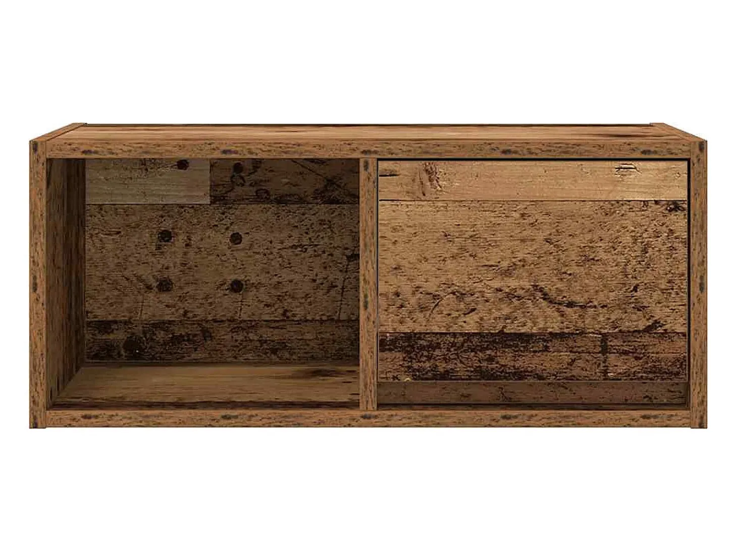 Mueble para TV madera contrachapada envejecida 60x31x25,5 cm