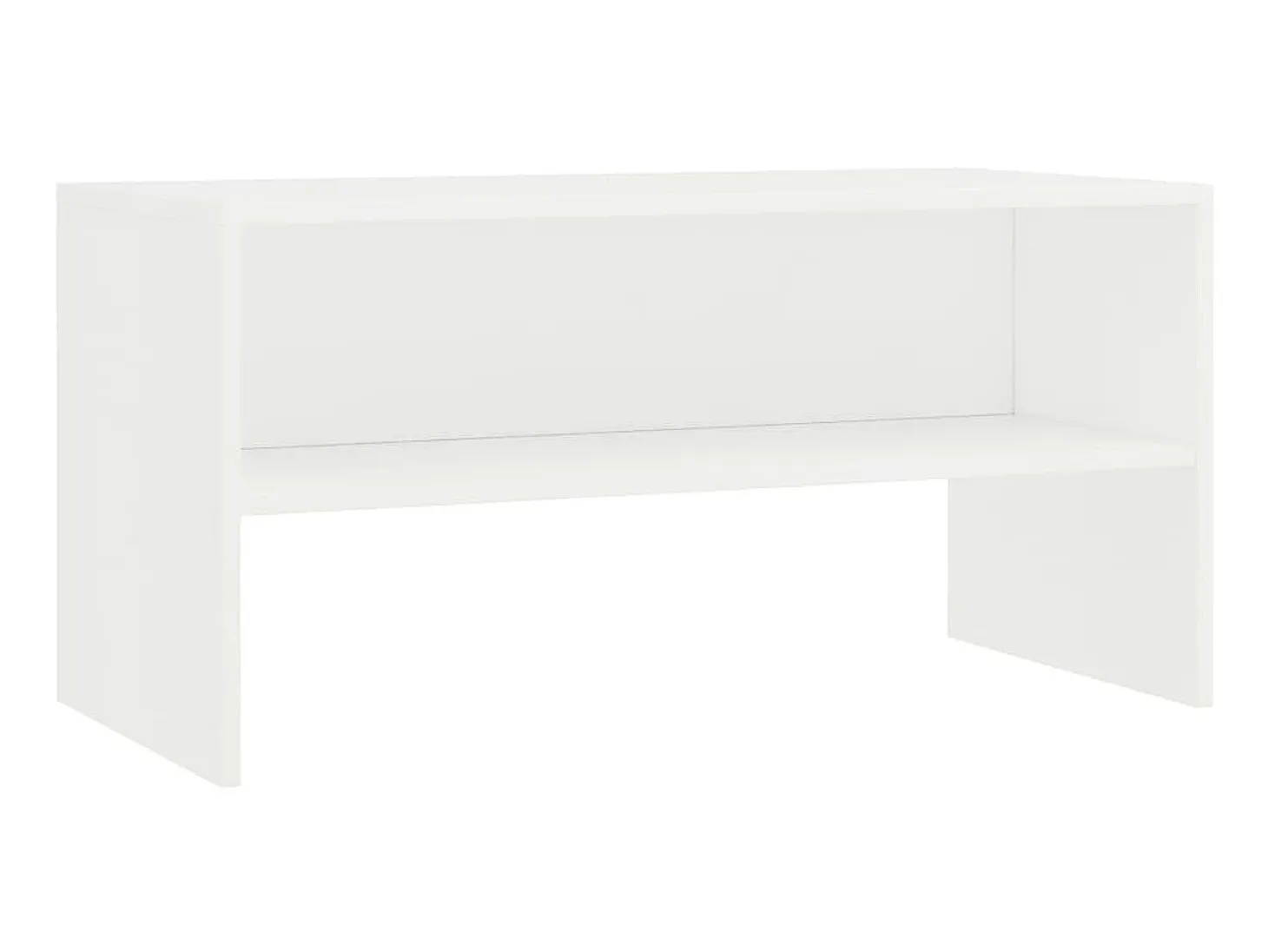 Mueble para TV madera contrachapada blanco 80x40x40 cm ES61536