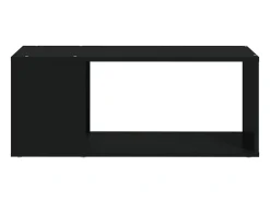 Mueble para TV madera contrachapada negro 80x24x32 cm
