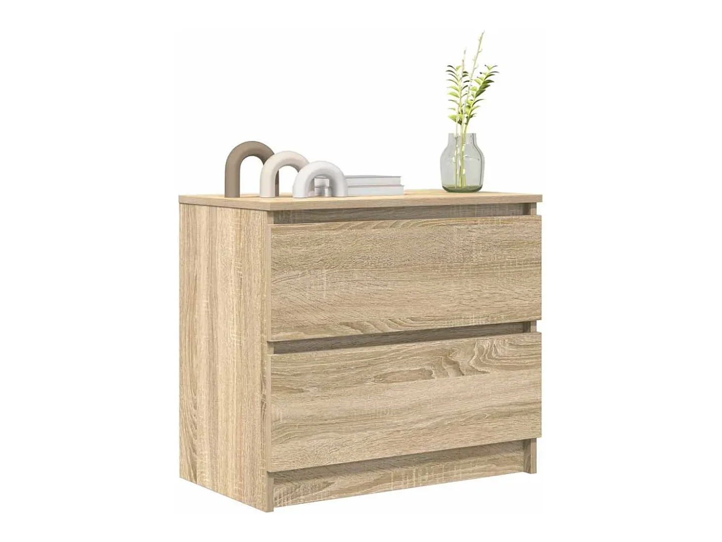 Mueble para TV madera contrachapada roble ahumado 60x35x54 cm
