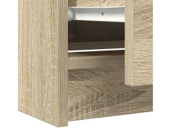 Mueble para TV madera contrachapada roble ahumado 60x35x54 cm