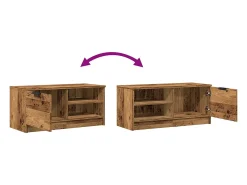 Mueble para TV madera contrachapada envejecida 80x35x36,5 cm