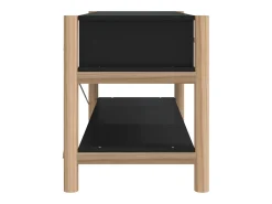Mueble para TV madera contrachapada negro 82x38x45 cm