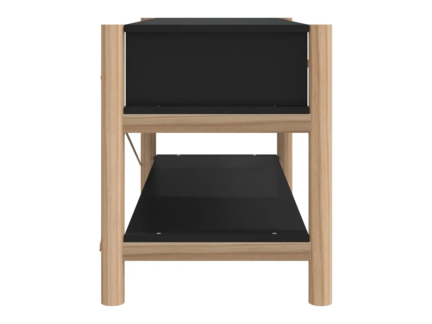 Mueble para TV madera contrachapada negro 82x38x45 cm
