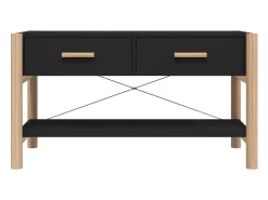 Mueble para TV madera contrachapada negro 82x38x45 cm