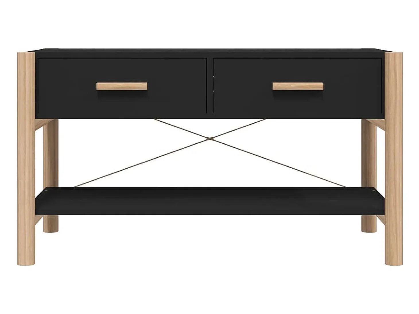 Mueble para TV madera contrachapada negro 82x38x45 cm
