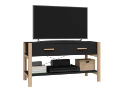 Mueble para TV madera contrachapada negro 82x38x45 cm