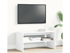 Mueble para TV madera contrachapada blanco 80x40x40 cm