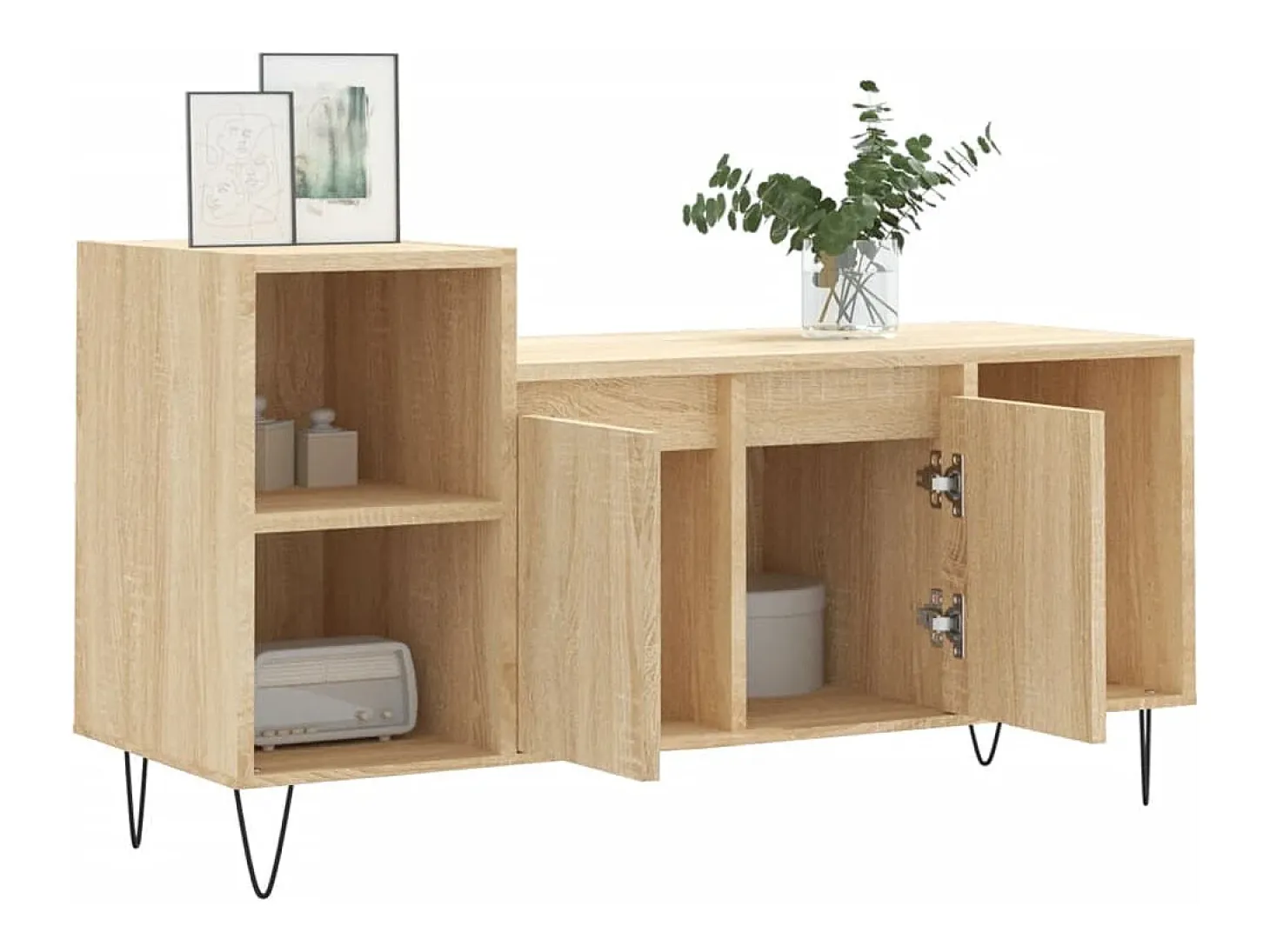 Mueble para TV madera contrachapada roble Sonoma 100x35x55 cm
