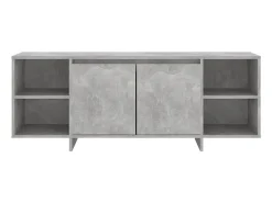 Mueble para TV madera contrachapada gris hormigón 130x35x50 cm