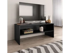 Mueble para TV madera contrachapada negro100x40x40 cm
