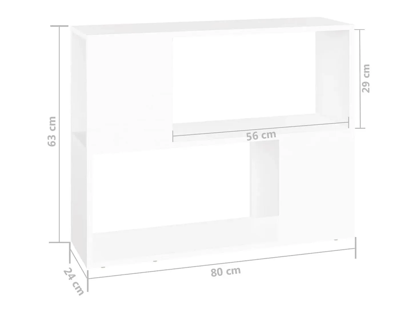 Mueble para TV madera contrachapada blanco 80x24x63 cm