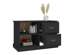 Mueble para TV madera contrachapada negro 73x35,5x47,5 cm