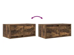 Mueble para TV madera contrachapada roble ahumado 60x31x25,5 cm