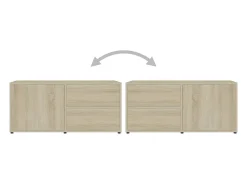 Mueble para TV madera contrachapada color roble 80x34x36 cm