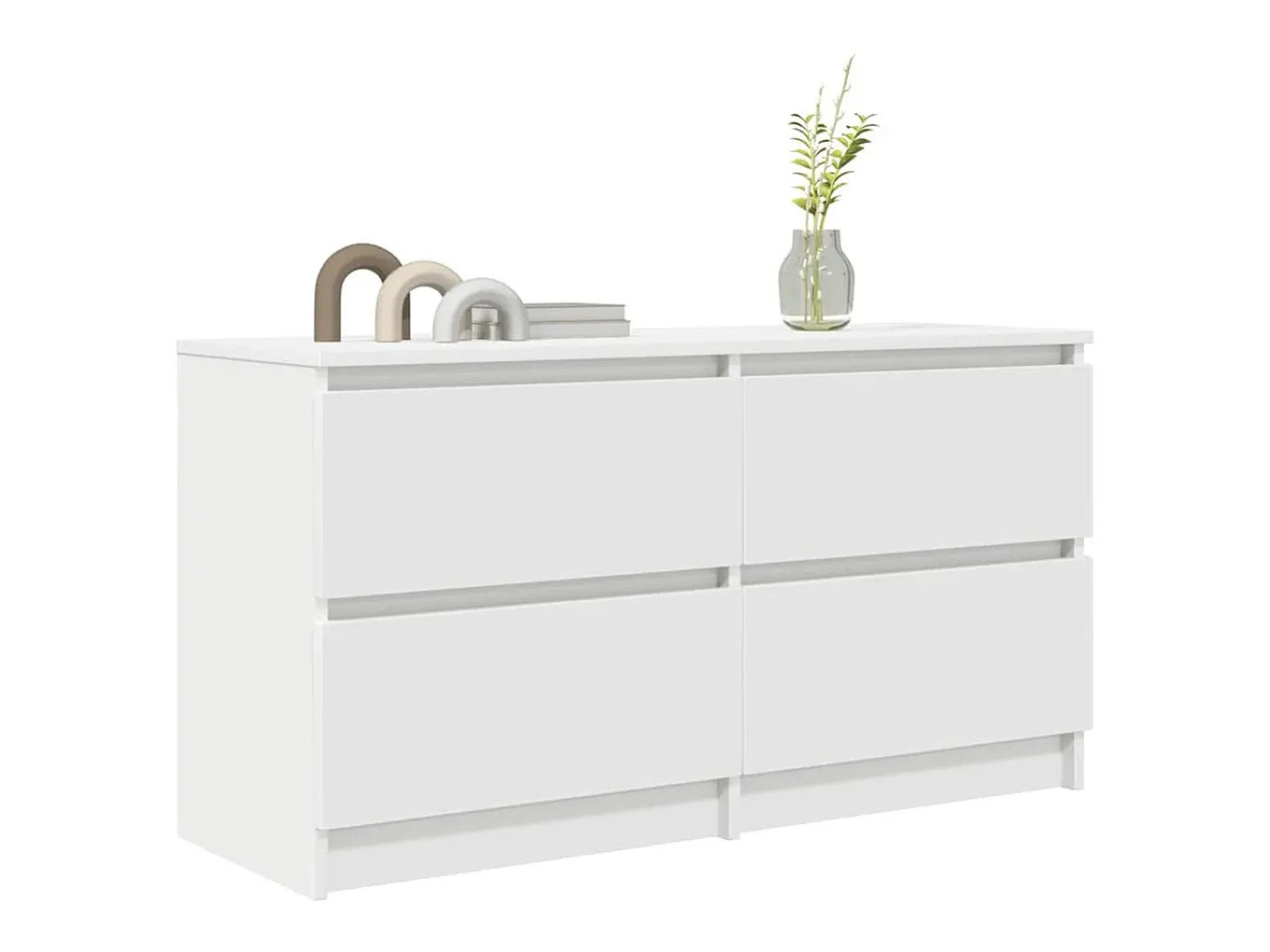 Mueble para TV madera contrachapada blanco 100x35x54 cm