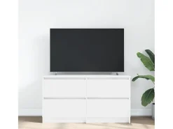 Mueble para TV madera contrachapada blanco 100x35x54 cm